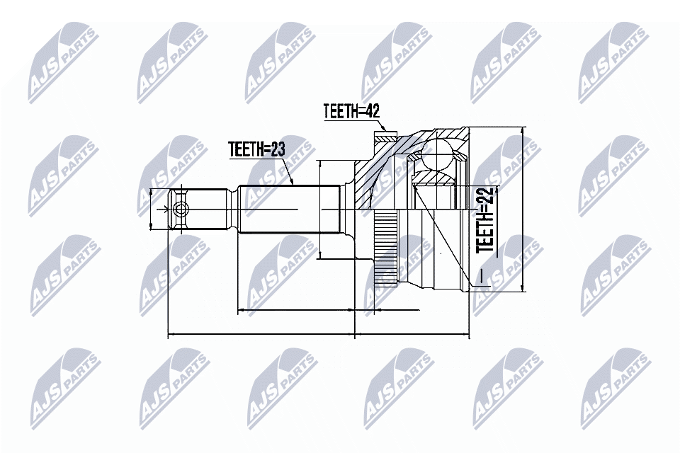 NTY Féltengelycsukló készlet külső NPZ-NS-038_NTY