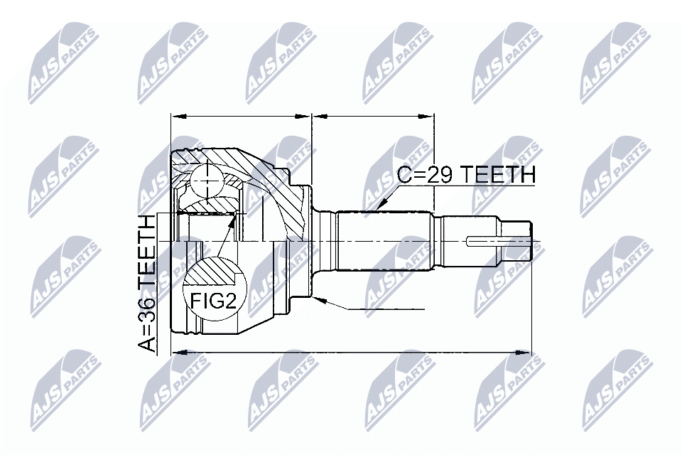 NTY Féltengelycsukló készlet külső NPZ-NS-078_NTY