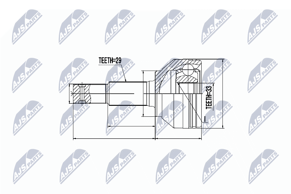 NTY Féltengelycsukló készlet külső NPZ-NS-082_NTY