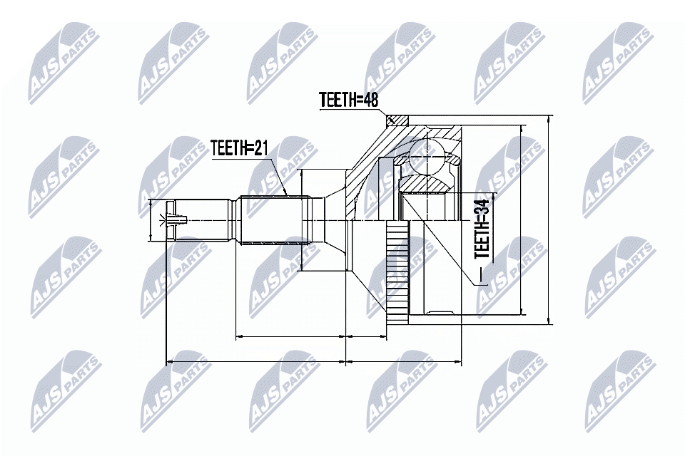 NTY Féltengelycsukló NPZ-PE-004_NTY