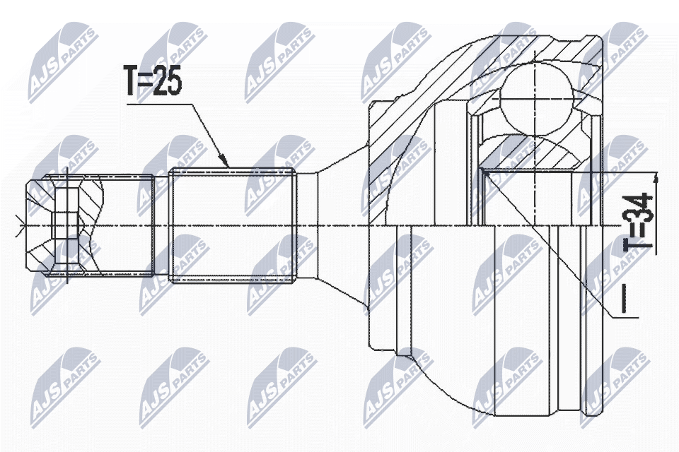 NTY Féltengelycsukló készlet NPZ-PE-034_NTY