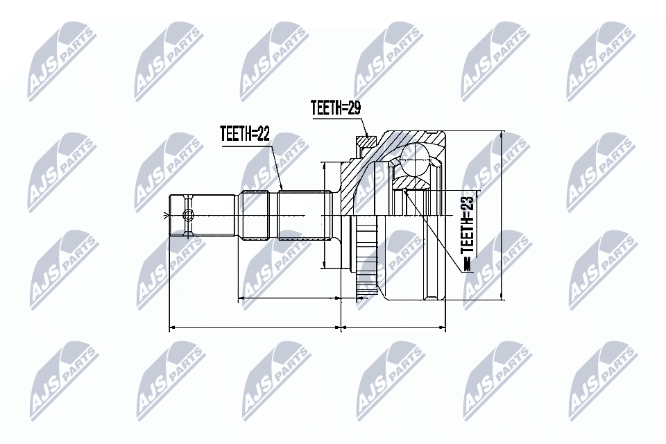 NTY Féltengelycsukló készlet külső NPZ-PL-015_NTY