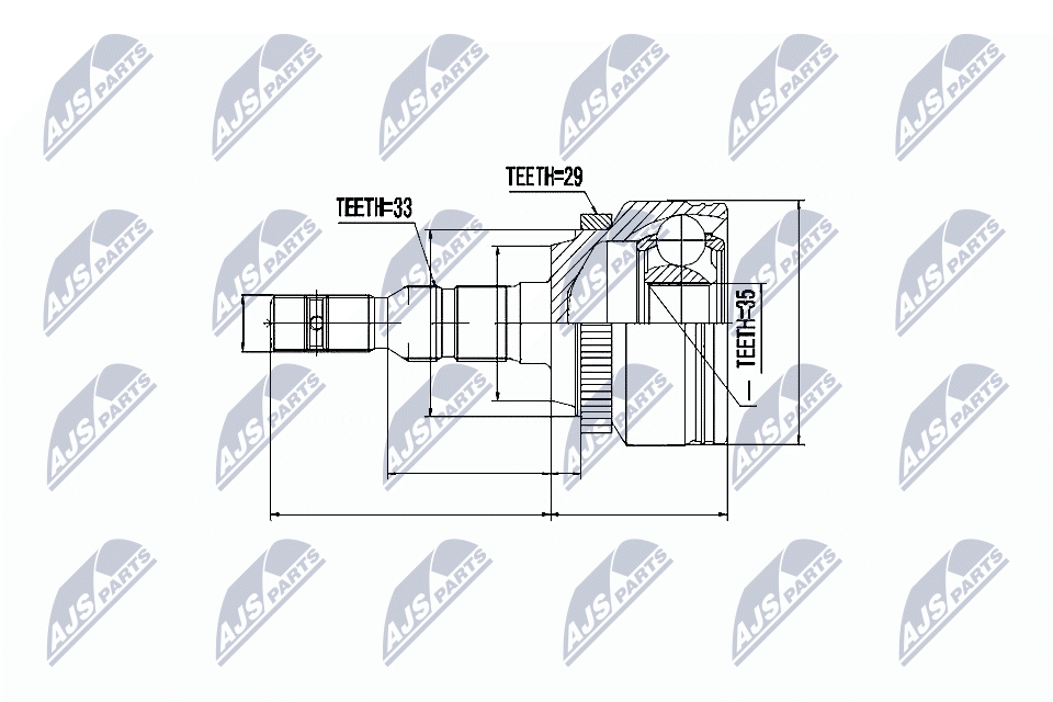 NTY Féltengelycsukló készlet külső NPZ-PL-024_NTY