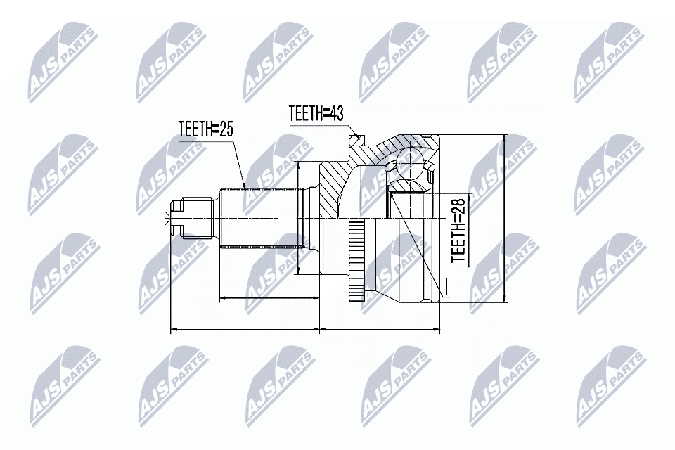 NTY Féltengelycsukló készlet külső NPZ-SU-003_NTY