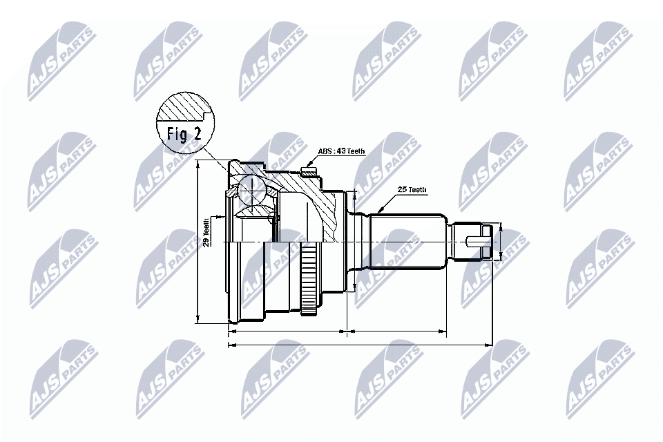 NTY Féltengelycsukló készlet külső NPZ-SU-024_NTY