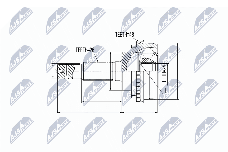 NTY Féltengelycsukló készlet külső NPZ-TY-001_NTY