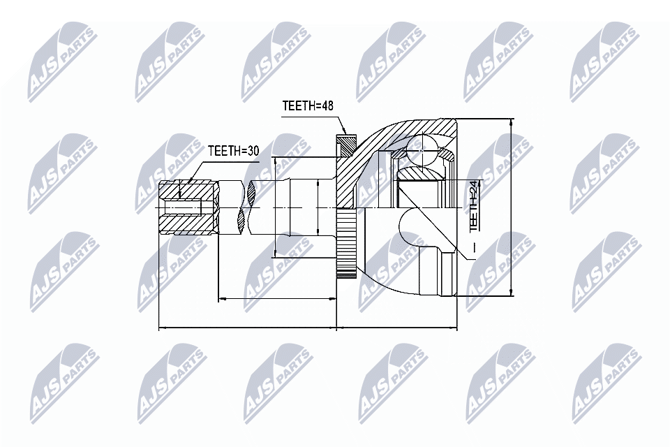 NTY Féltengelycsukló NPZ-TY-012_NTY