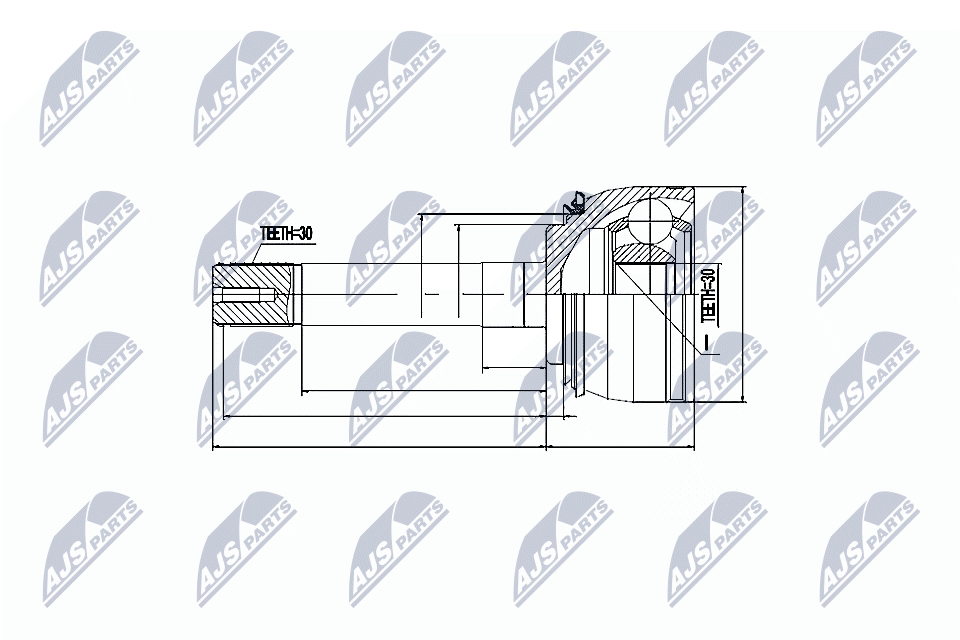 NTY Féltengelycsukló készlet külső NPZ-TY-018_NTY