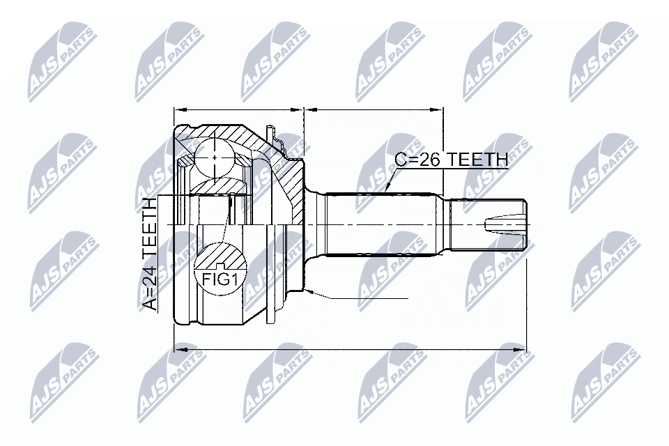 NTY Féltengelycsukló készlet külső NPZ-TY-065_NTY