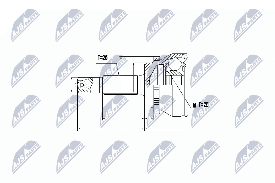 NTY Féltengelycsukló külső NPZ-TY-067_NTY