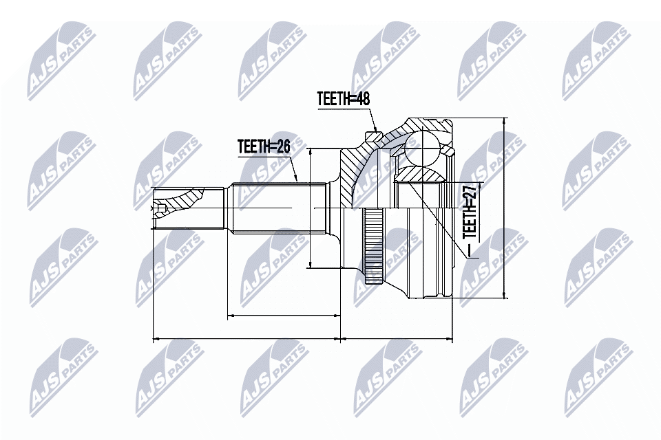 NTY Féltengelycsukló készlet külső NPZ-TY-081_NTY