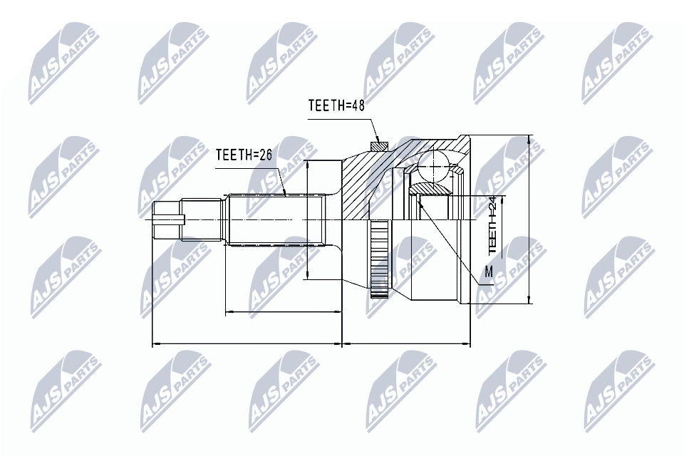 NTY Féltengelycsukló NPZ-TY-086_NTY