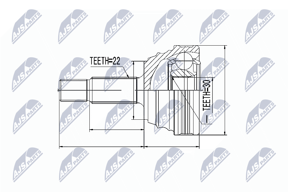 NTY Féltengelycsukló készlet NPZ-VW-004_NTY