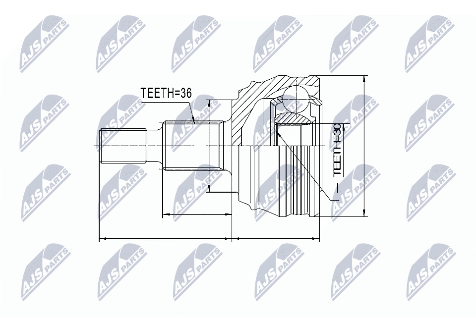 NTY Féltengelycsukló készlet NPZ-VW-007_NTY