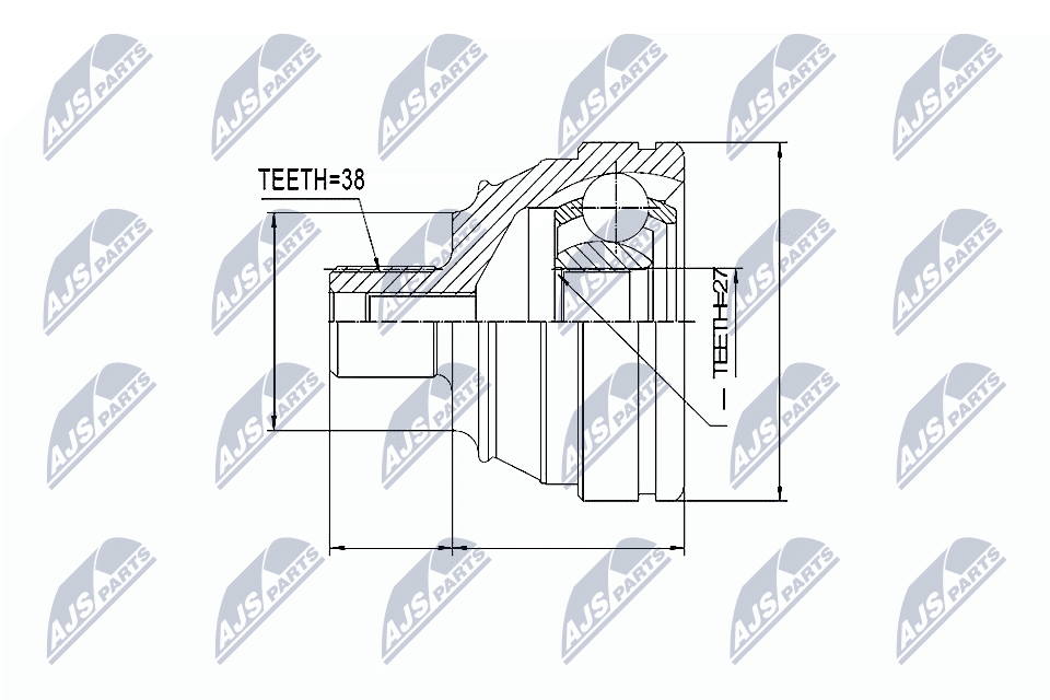 NTY Féltengelycsukló készlet NPZ-VW-009_NTY