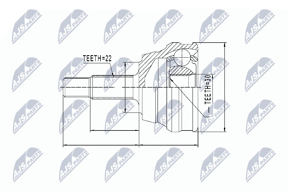 NTY Féltengelycsukló készlet külső NPZ-VW-012_NTY