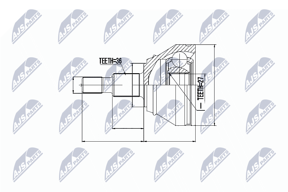 NTY Féltengelycsukló készlet NPZ-VW-028_NTY