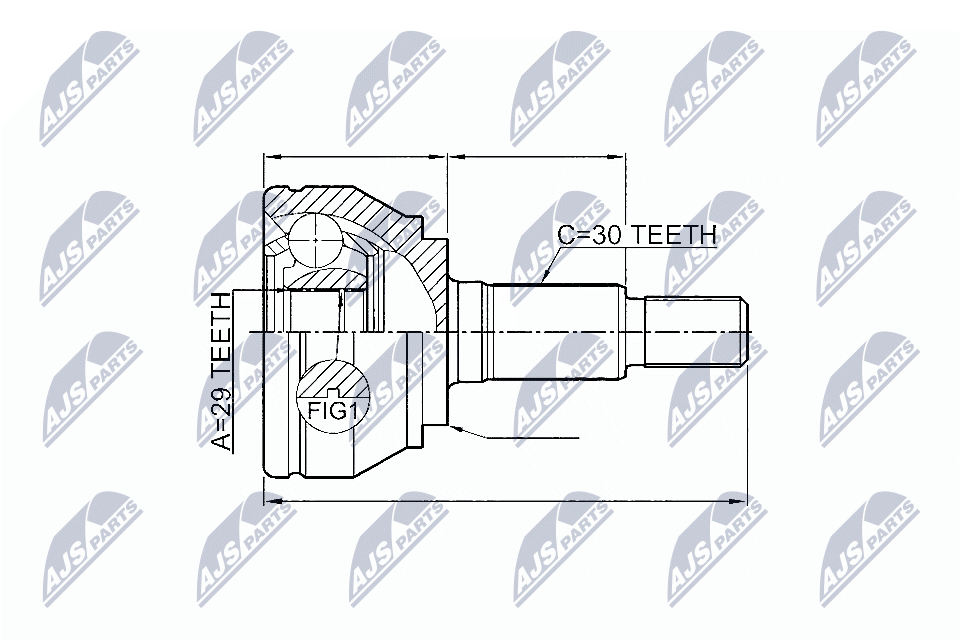 NTY Féltengelycsukló készlet NPZ-VW-035_NTY