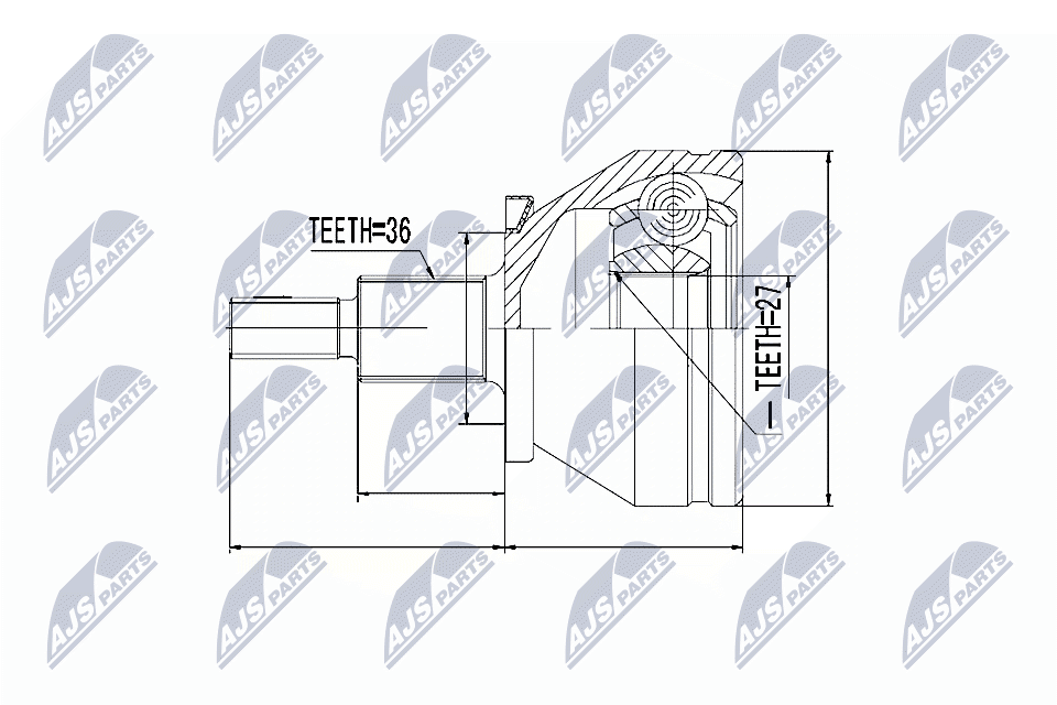 NTY Féltengelycsukló készlet külső NPZ-VW-036_NTY