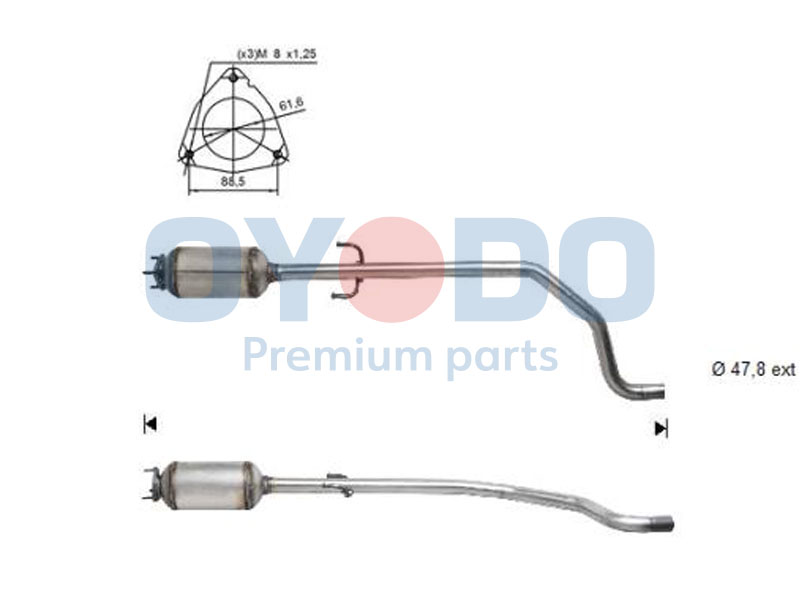 OYODO Részecskeszűrő, kipufogó 20N0096-OYO