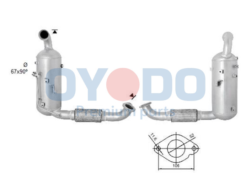 OYODO Részecskeszűrő, kipufogó 20N0140-OYO