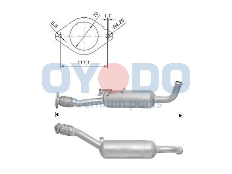 OYODO Részecskeszűrő, kipufogó 20N0033-OYO