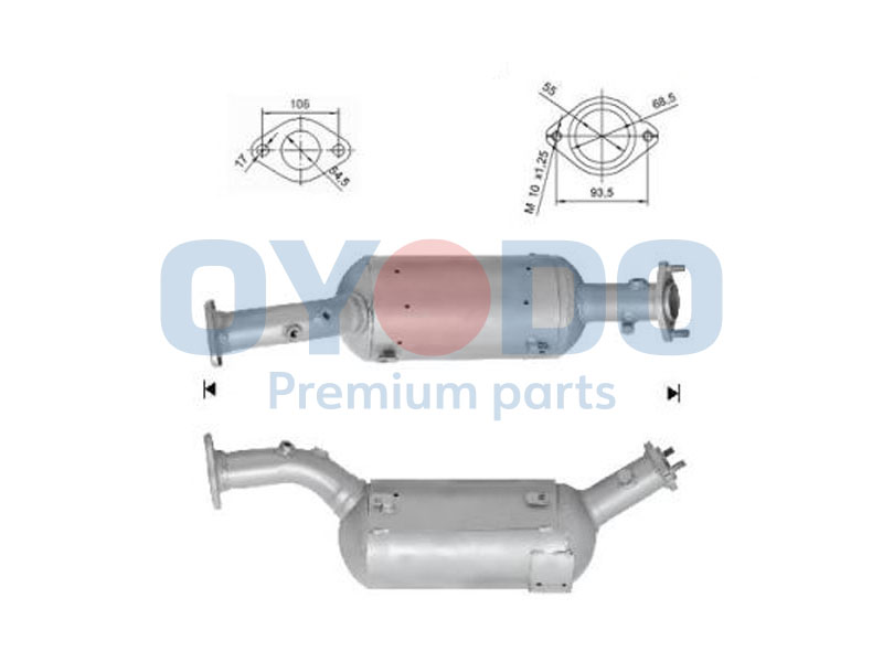 OYODO Részecskeszűrő, kipufogó 20N0125-OYO