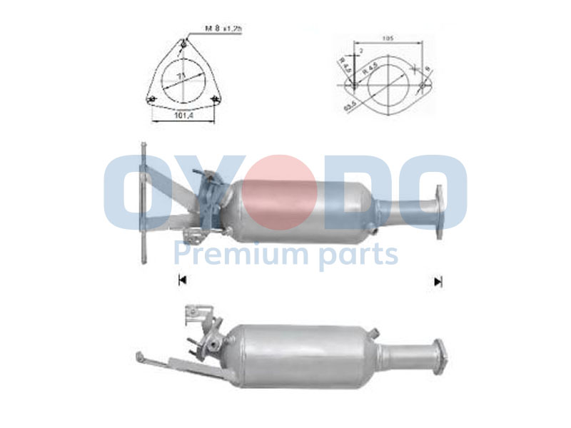 OYODO Részecskeszűrő, kipufogó 20N0072-OYO