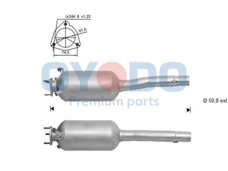 OYODO Részecskeszűrő, kipufogó 20N0074-OYO