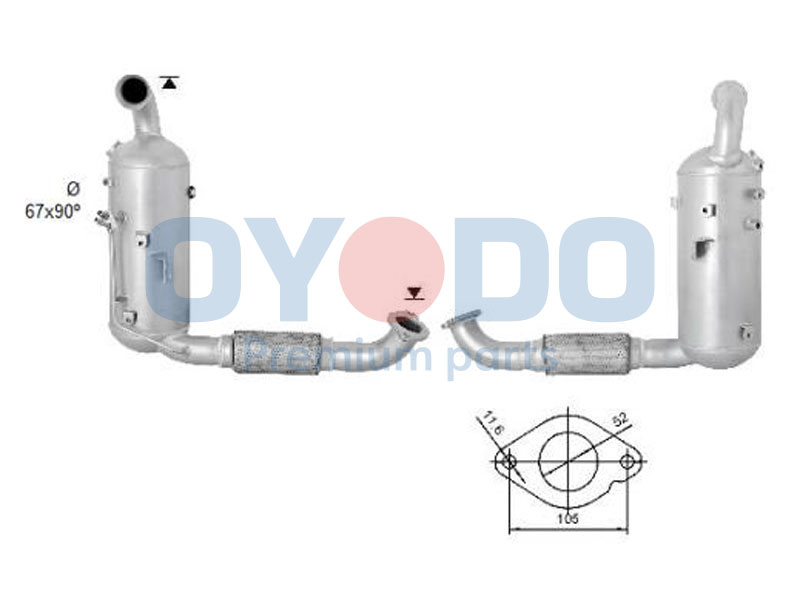 OYODO Részecskeszűrő, kipufogó 20N0057-OYO