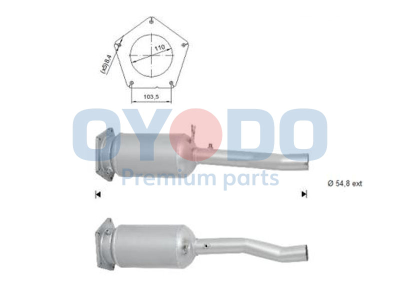 OYODO Részecskeszűrő, kipufogó 20N0028-OYO