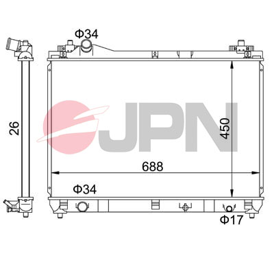 JPN Vízhűtő 60C9049-JPN_JPN