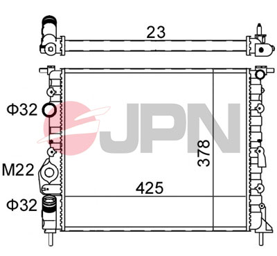 JPN Vízhűtő 60C9043-JPN_JPN