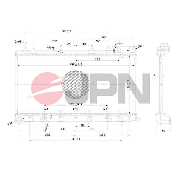 JPN Vízhűtő 60C9050-JPN_JPN