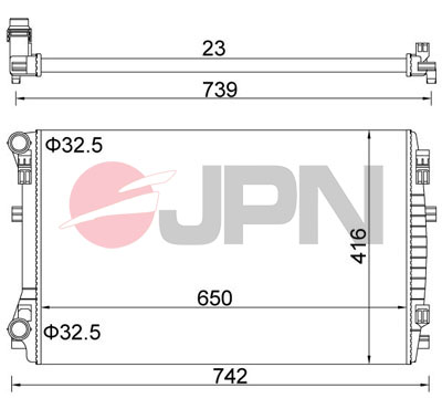 JPN Vízhűtő 60C9069-JPN_JPN