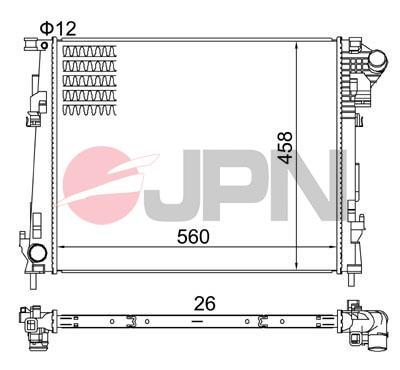 JPN Vízhűtő 60C9039-JPN_JPN