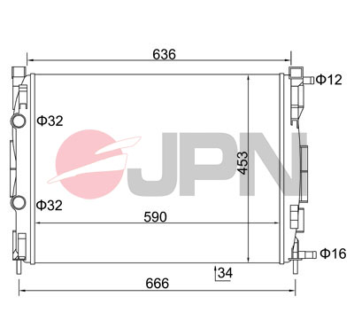 JPN Vízhűtő 60C9044-JPN_JPN