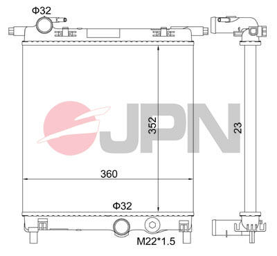 JPN Vízhűtő 60C9067-JPN_JPN