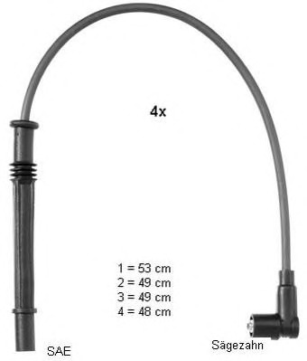 BERU Gyújtókábel készlet PRO1604_BERU