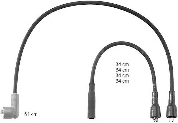 BERU Gyújtókábel készlet ZEF796_BERU