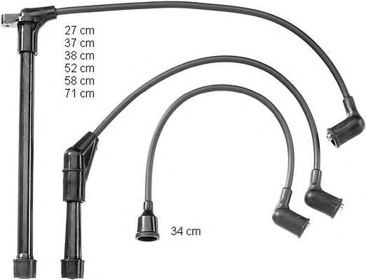BERU Gyújtókábel készlet ZEF900_BERU
