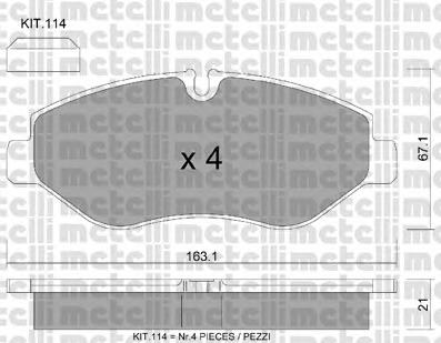 METELLI 22-0671-2_MET Első fékbetét