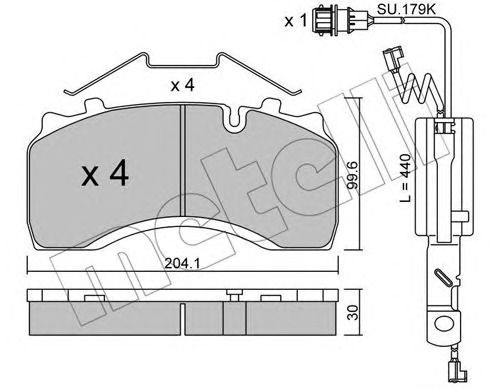 METELLI Fékbetét, mind 22-0590-1K_MET