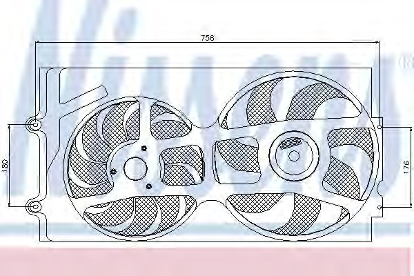 NISSENS Ventilátor, vízhűtő 85016_NIS