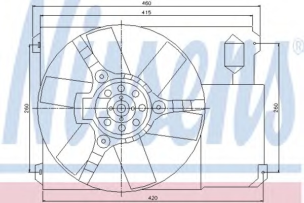 NISSENS Ventilátor, vízhűtő 85021_NIS