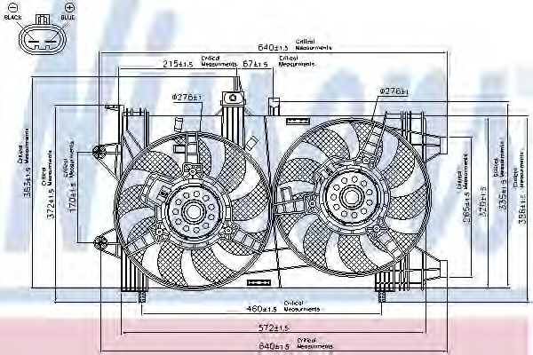 NISSENS Ventilátor, vízhűtő 85053_NIS