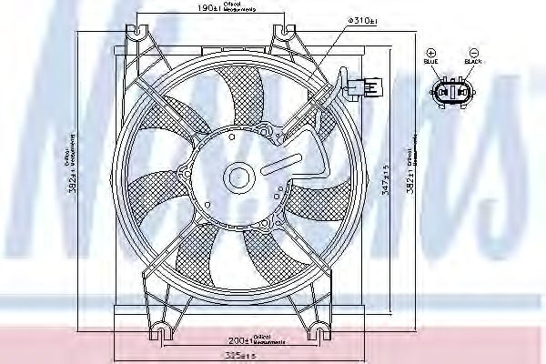 NISSENS Ventilátor, klímahűtő 85086_NIS