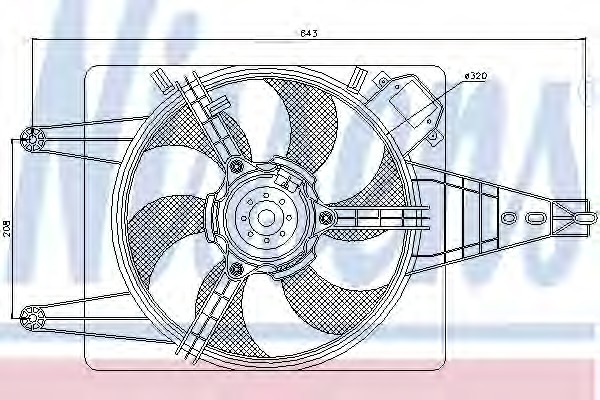 NISSENS Ventilátor, vízhűtő 85100_NIS