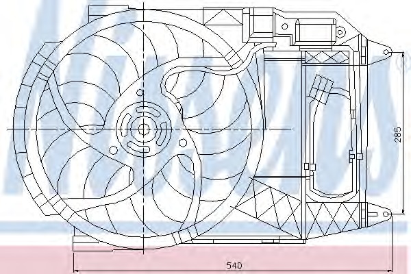 NISSENS Ventilátor, vízhűtő 85123_NIS