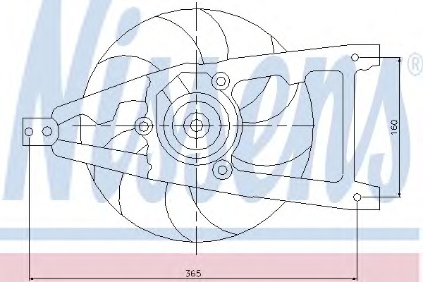 NISSENS Ventilátor, vízhűtő 85136_NIS